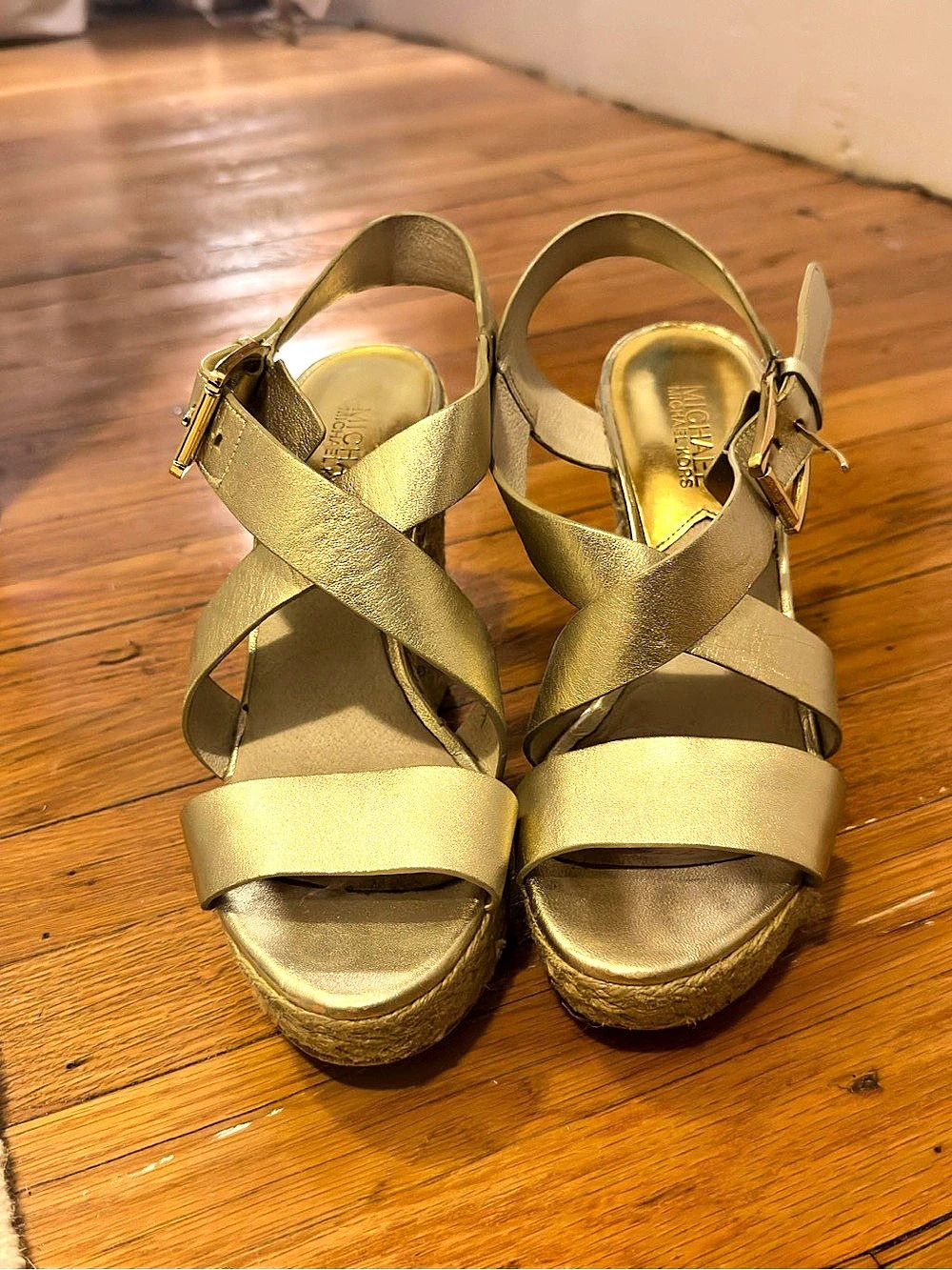 Michael Kors Giovanna Wedge Sandal Gold